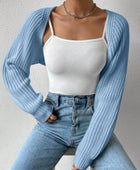 Honey Open Front Long Sleeve Cropped Cardigan