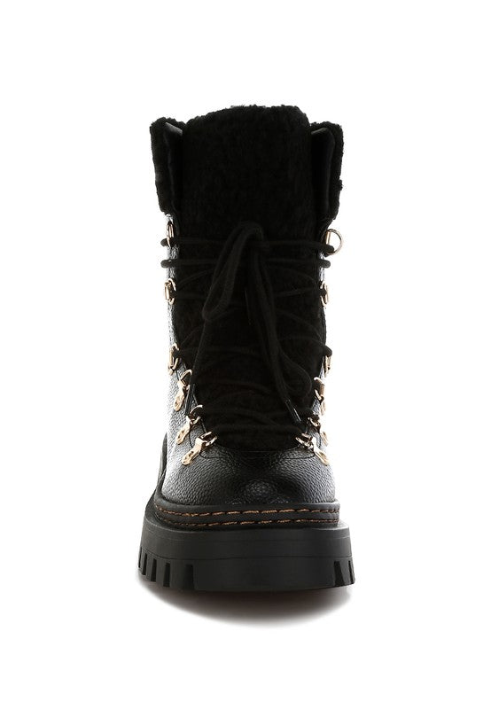 Omul Fleece & Faux Leather Boots - Body By J'ne