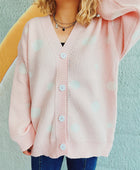 Polka Dot Button Up Cardigan