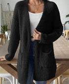 Open Front Long Sleeve Cardigan