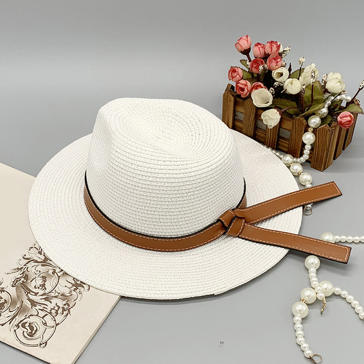 Wide Brim Paper Braided Hat - Body By J'ne