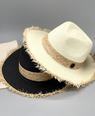 Raw Hem Raffia Hat - Body By J'ne