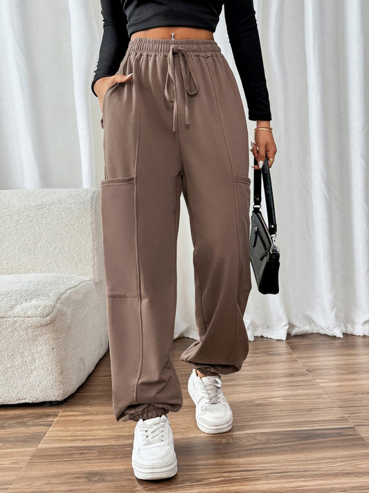 Perfee Tied Joggers with Pockets - Body By J'ne