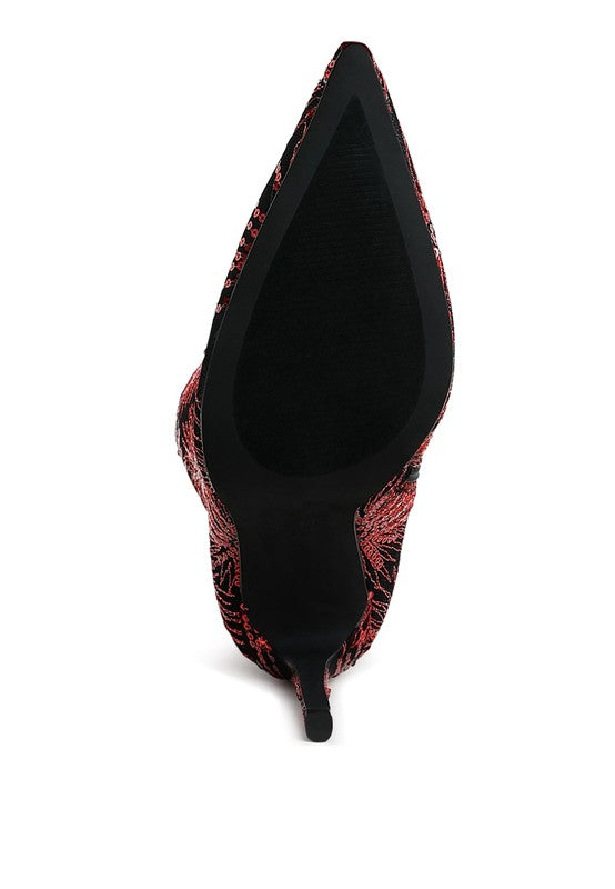 Oleander Sequin Embellished Stiletto Boots - Body By J'ne