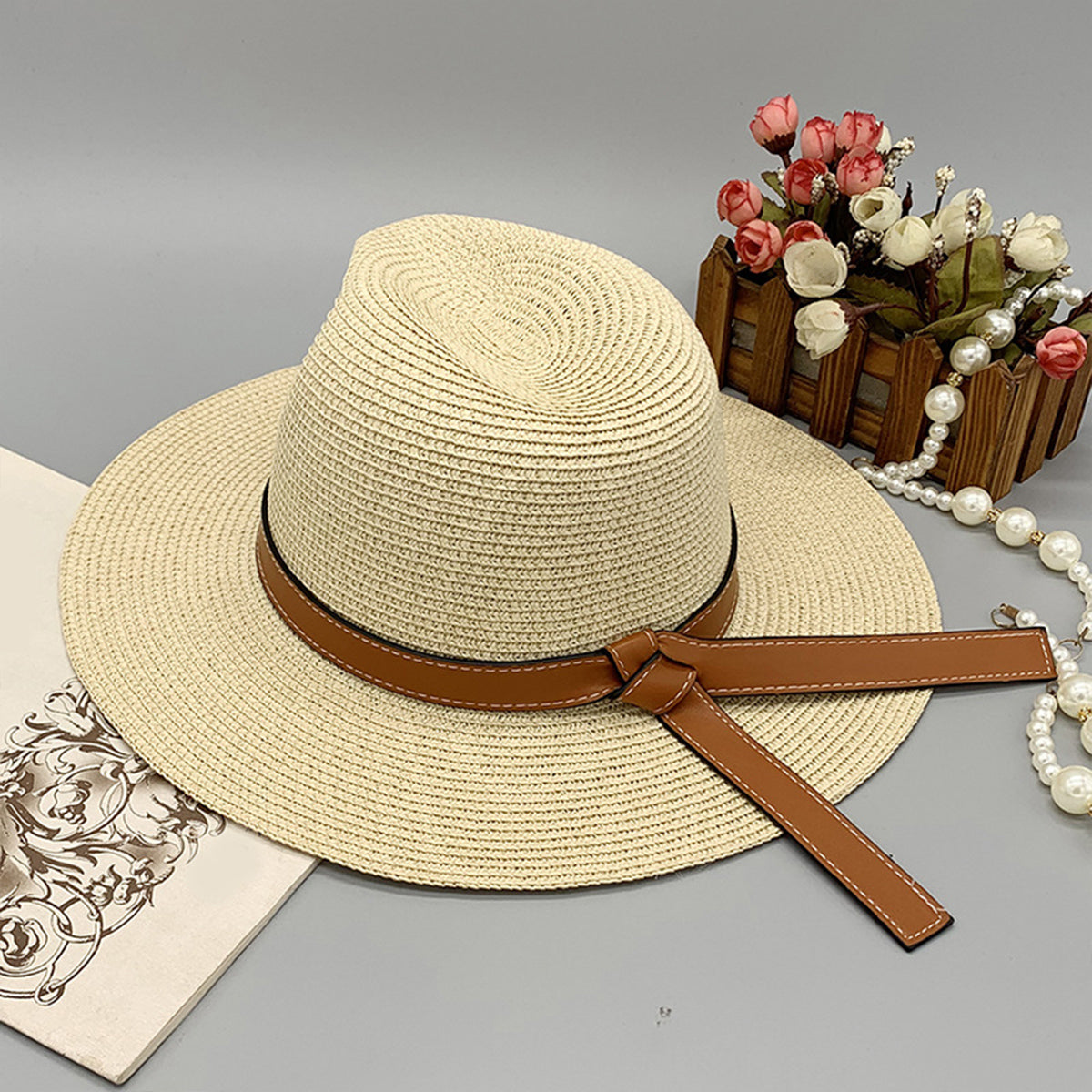 Wide Brim Paper Braided Hat - Body By J'ne