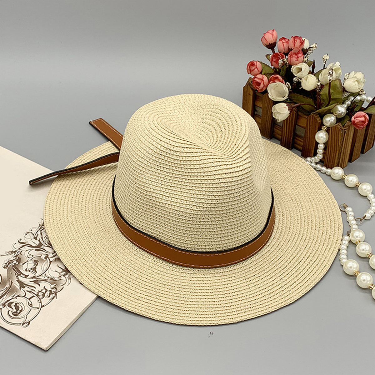 Wide Brim Paper Braided Hat - Body By J'ne