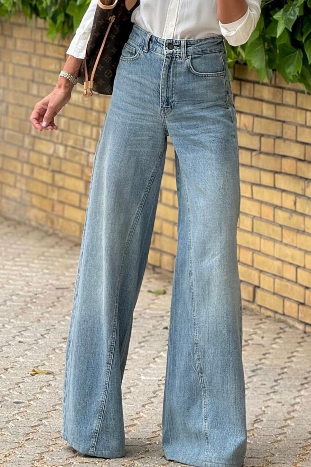 Wide Leg Jeans with Pockets - Body By J'ne
