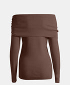 Off-Shoulder Long Sleeve Sweater