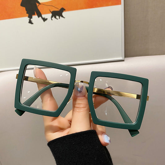 Thick Frame Square Anti-blue Light Glasses Frame - Body By J'ne