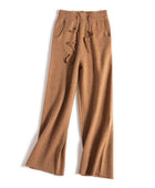 Thick Version Soft Glutinous Wool Drawstring High Waist Straight Wide Leg Pants - Body By J'ne