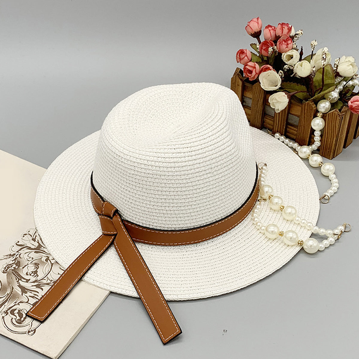 Wide Brim Paper Braided Hat - Body By J'ne