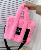 Designer Faux Fur Plush Tote Bag