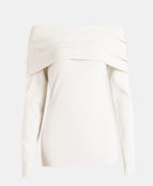 Off-Shoulder Long Sleeve Sweater