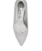 Dinah Rhinestones Embellished Kitten Heel Pumps