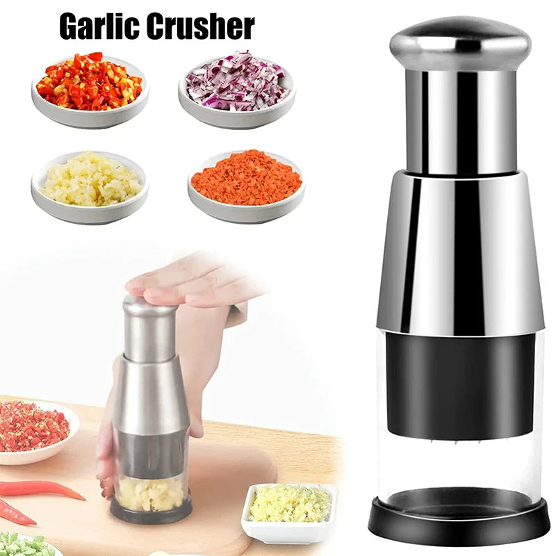 Garlic Crusher Onion Chopper Multipeler Vegetables Chopper Manual Garlic Press Machine Garlic Squeezer Kitchen Gadget - Body By J'ne