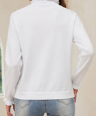 Decorative Button Turtleneck Long Sleeve T-Shirt