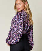 Full Size Printed Long Sleeve Blouse - Body By J'ne