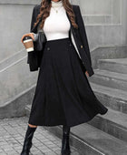 Decorative Button Ruched Midi Skirt - Body By J'ne