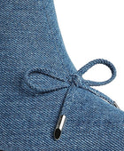 Flapper Bow Detail Denim Ankle Boots