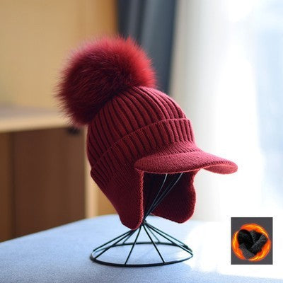 Women's Knitted Earlap Woolen Hat