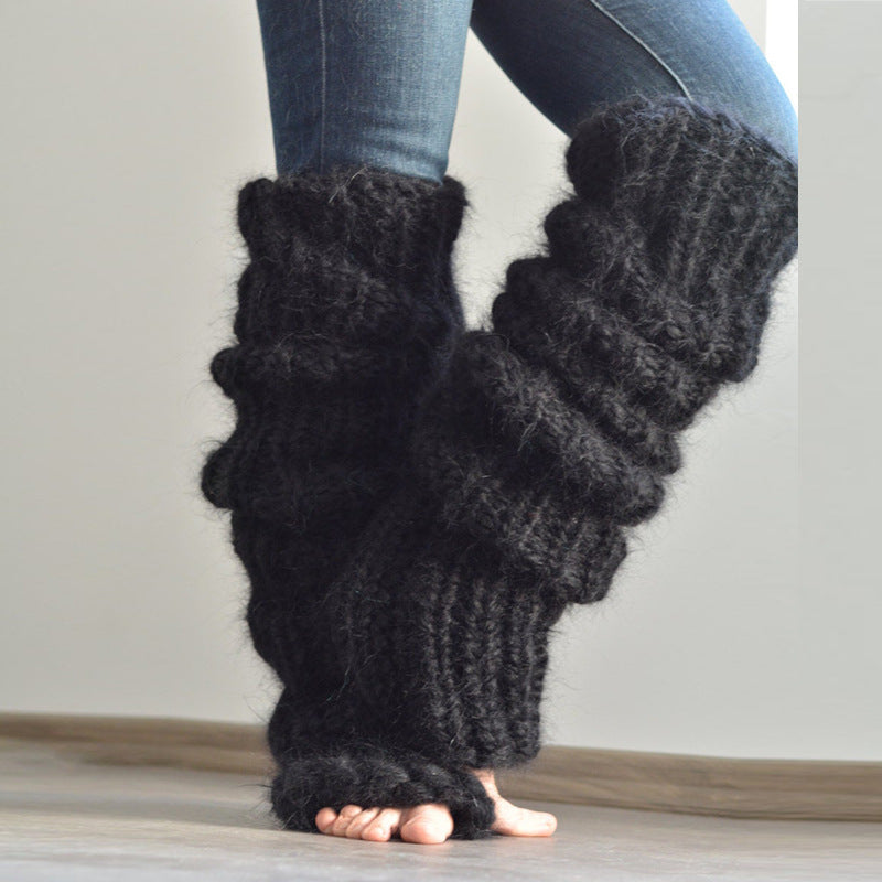 Mohair Long Tube Knitted Bunching Socks