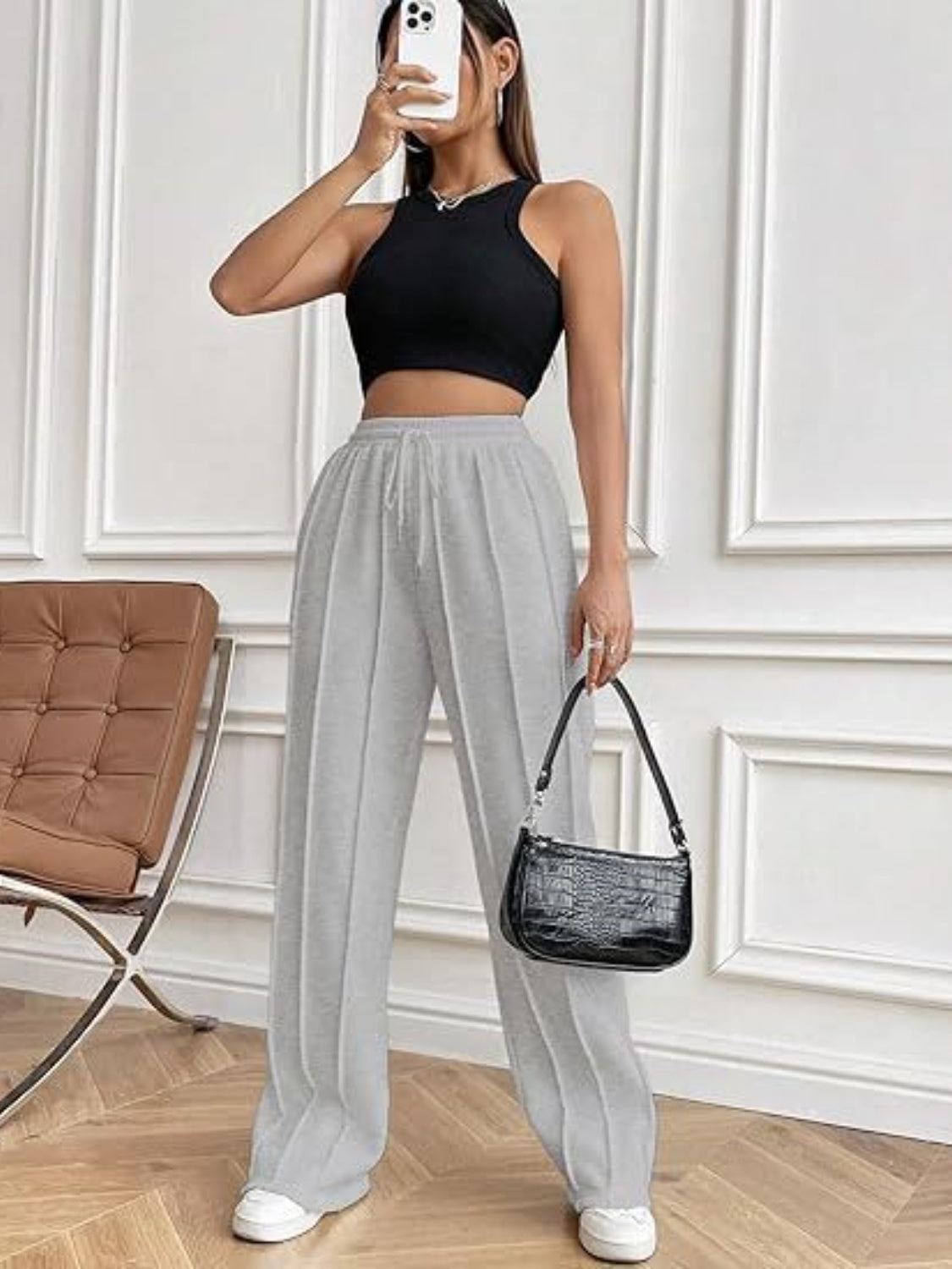 Drawstring Wide Leg Pants with Pockets - Body By J'ne
