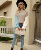 Color Block Dropped Shoulder Sweater - Body By J'ne