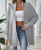 Open Front Long Sleeve Cardigan