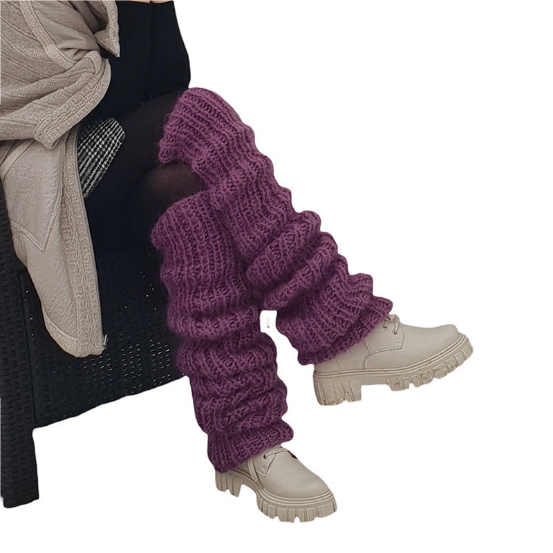 Mohair Long Tube Knitted Bunching Socks