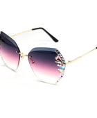 Rhinestone Frameless Sunglasses