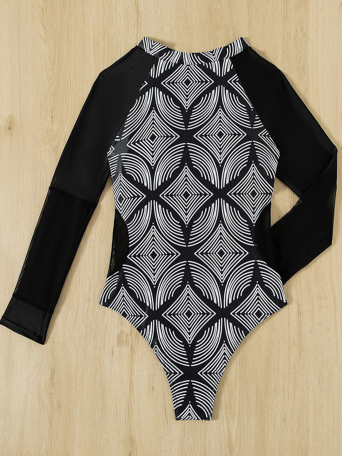 Half Zip Round Neck One-Piece Swimwear - Body By J'ne