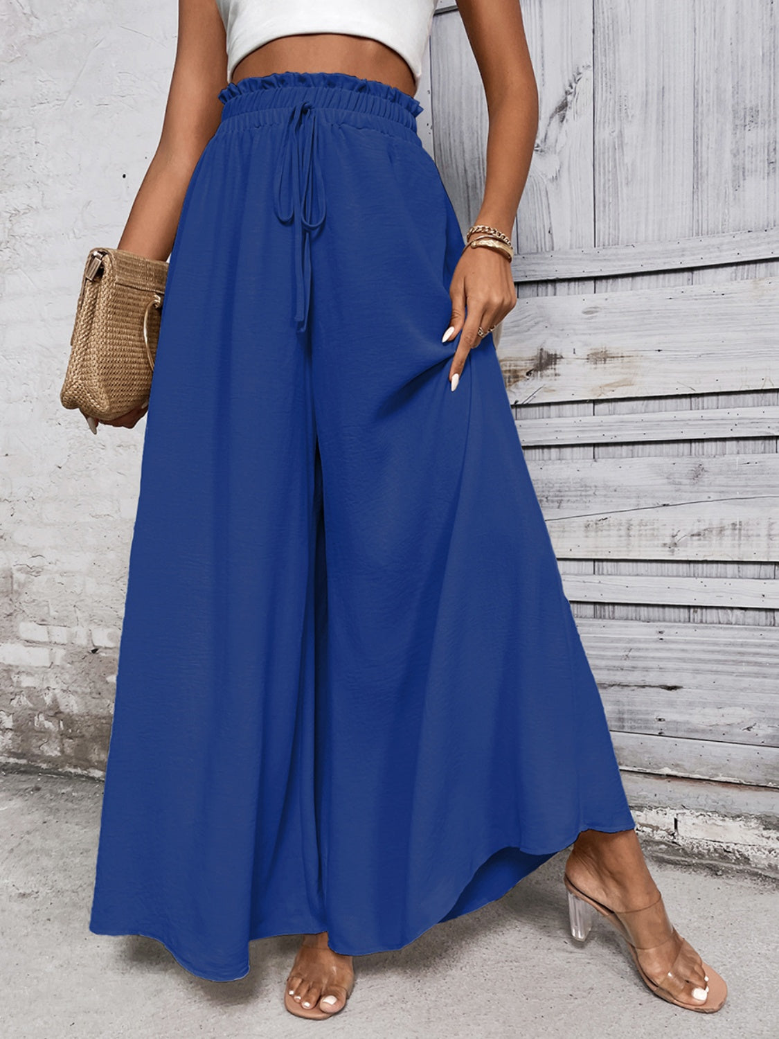 Honey Tied High Waist Wide Leg Pants - Body By J'ne