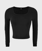 Scoop Neck Long Sleeve T-Shirt