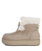 Bunting Faux Fur Collar Flatform Boots