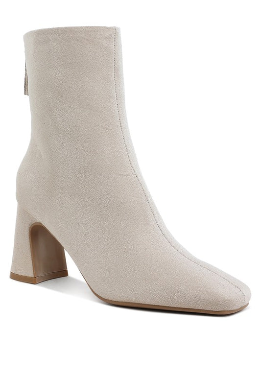 Dimri Square Toe Microfiber Ankle Boots - Body By J'ne