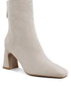 Dimri Square Toe Microfiber Ankle Boots