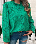 Devine Frill Round Neck Long Sleeve Shirt