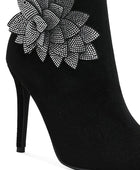 Yarrow Rhinestones Petal Detail Boots