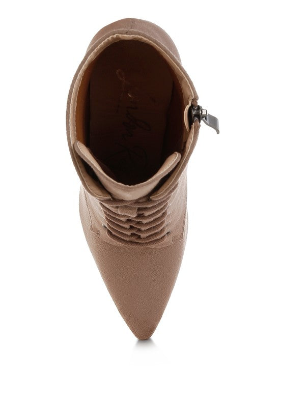 Agmati Lace Up Stiletto Boots - Body By J'ne