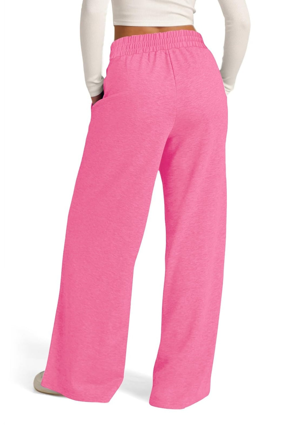 Drawstring Elastic Waist Wide Leg Pants - Body By J'ne