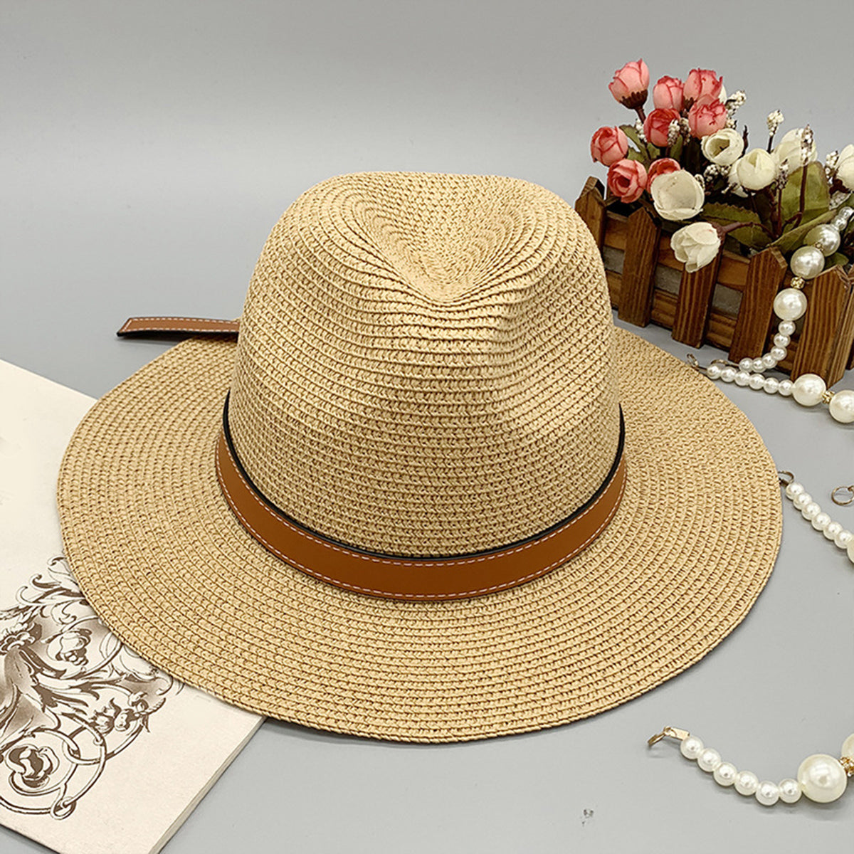 Wide Brim Paper Braided Hat - Body By J'ne