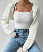 Honey Open Front Long Sleeve Cropped Cardigan