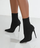 Mesh Point Toe Stiletto Boots