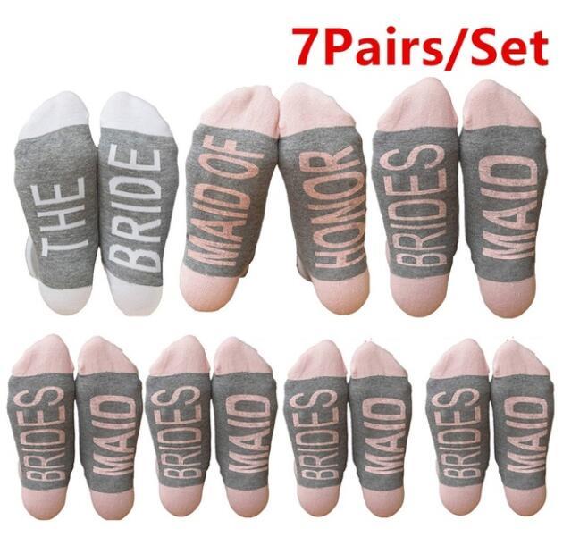 Bridesmaid Bride Cotton Socks - Body By J'ne