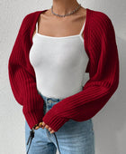 Honey Open Front Long Sleeve Cropped Cardigan