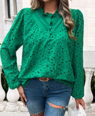 Devine Frill Round Neck Long Sleeve Shirt