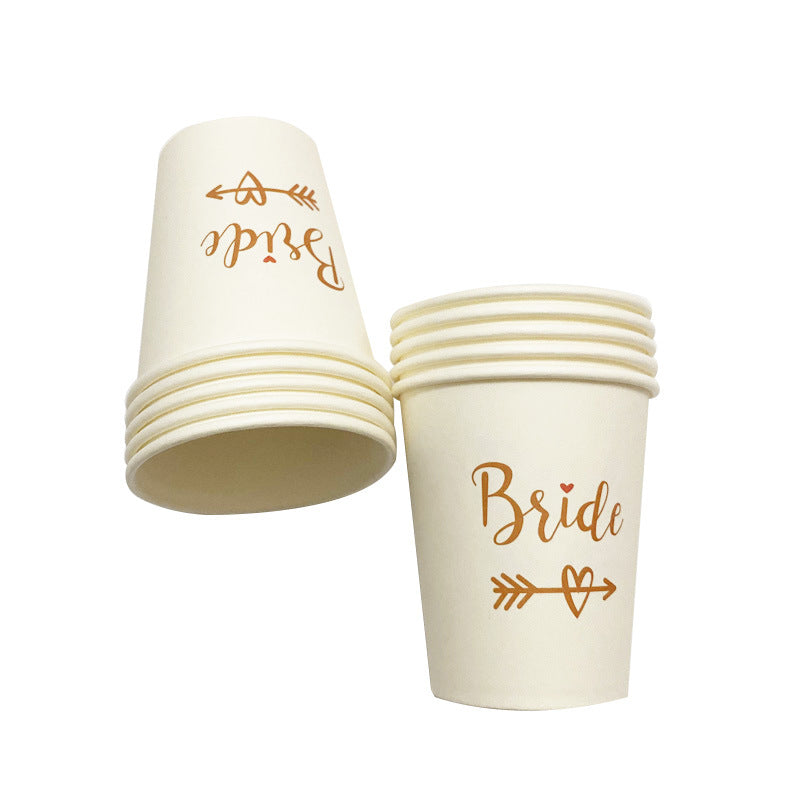 Vaso de papel desechable para fiesta de bodas