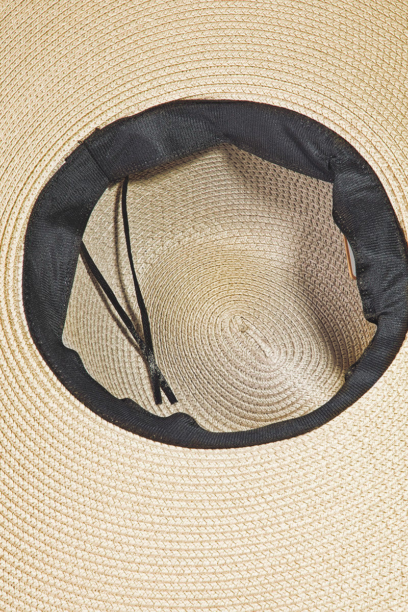 Rope Strap Wide Brim Weave Hat - Body By J'ne