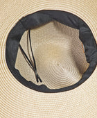 Rope Strap Wide Brim Weave Hat - Body By J'ne