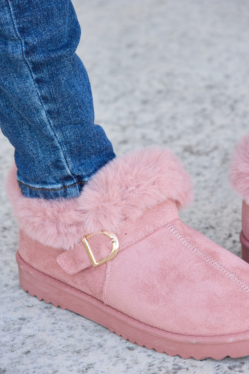 Furry Chunky Thermal Ankle Boots - Body By J'ne